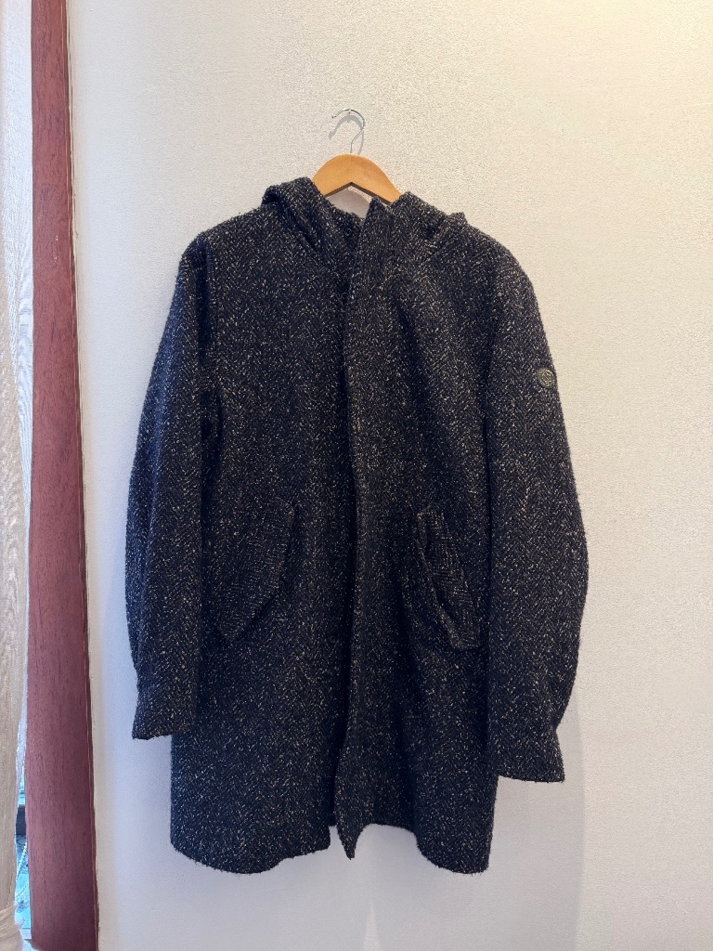 Scotch & Soda Men's Hooded Bouclé Overcoat — FW17